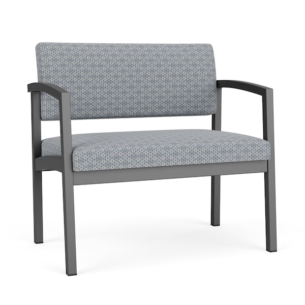 Lesro Lenox Steel Bariatric Chair Metal Frame, Charcoal, RS Fog Upholstery LS1401 - main